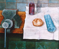 Opera di Antonio Tonelli - La colazione sul bancone di lavoro - AT292