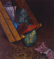 Opera di Antonio Tonelli - La pantofola rossa tra i rifiuti - AT358