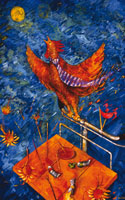 Opera di Antonio Tonelli - Il canto del gallo e dei colori - AT905